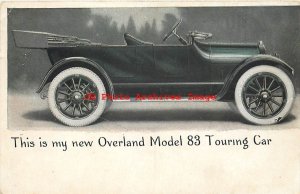 Advertising Postcard, Overland Model 83 Touring Car, Early Auto