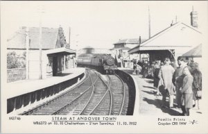 Hampshire Railway Postcard - Steam at Andover Town, 1952 (Repro) - RS38606