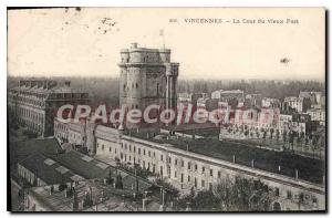 Postcard Old Vincennes The Court Of Old Fort
