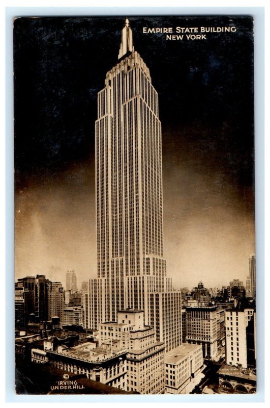 Empire State Building New York City NY Real Photo RPPC Postcard (FQ5)