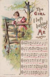 Music Song Card The Girl I Left Behind Me