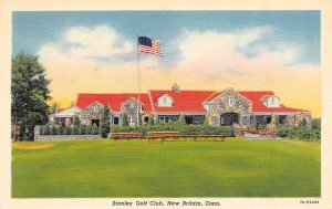 2~Postcards  New Britain, CT Connecticut  MASONIC TEMPLE & STANLEY GOLF CLUB