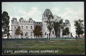 Virginia RICHMOND Richmond College - pm1909 Divided Back