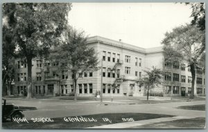 GRINNEL IA HIGH SCHOOL VINTAGE REAL PHOTO POSTCARD RPPC