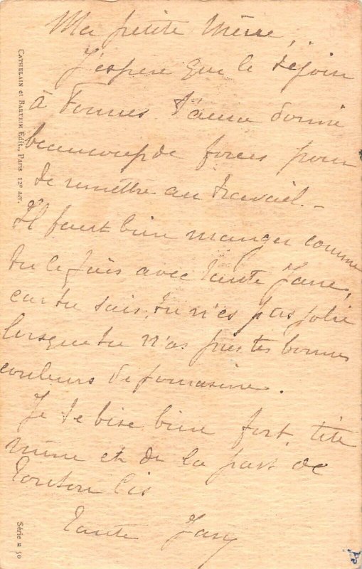 L150 Greetings children signed Suze vintage postcard