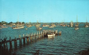 Vintage Postcard 1963 Shelter Island Beaches Sport Fishing Long Island New York