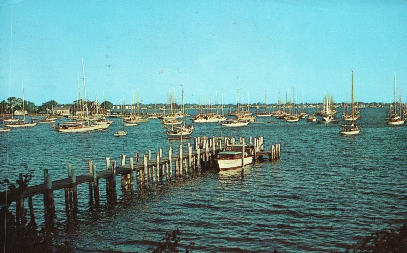 Vintage Postcard 1963 Shelter Island Beaches Sport Fishing Long Island New York