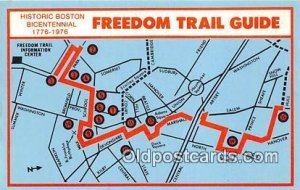 Freedom Trail Guide, Bicentennial 1776-1976 Patriotic Unused 