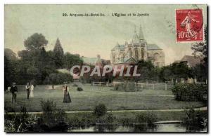 Arques la Bataille - L & # 39Eglise and Garden - Old Postcard