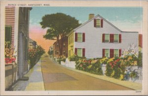 Postcard Quince Street Nantucket MA