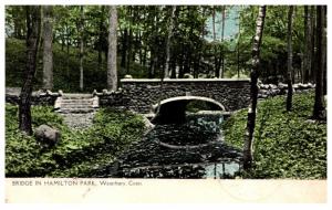 Connecticut Waterbury , Bridge Hamilton Park, DPO Totoket Dec, 22, 1905