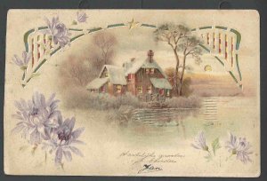 1904 PPC* Hold To Light Cottage & Lake In Netherlands Posted