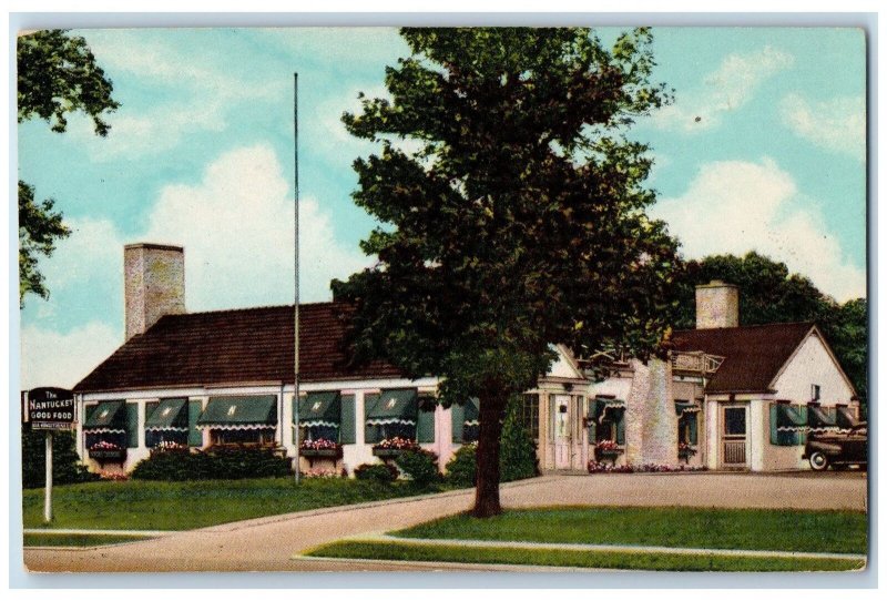 c1950 The Nantucket Restaurant Signage Classic Car Chicago Illinois ILL Postcard