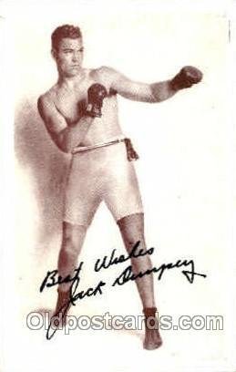 Jack Dempsey Boxing writing on back 