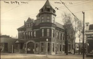 Harvey IL City Hall & Street c1910 Real Photo Postcard EXC COND