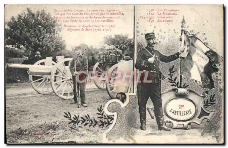 Old Postcard Army 2nd d & # 39artillerie