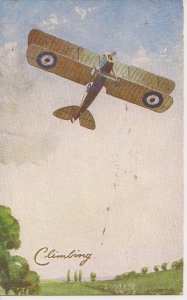 WWI Airplane, Biplane, RAF, Aviation, Plane Climbing, Military, Tuck PC 1937