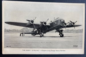 Mint England Real Picture Postcard RPPC Short Stirling 4 Engine Long Range