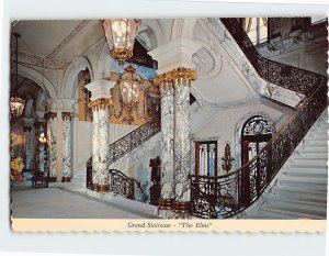 Postcard Grand Staircase The Elms Bellevue Avenue Newport Rhode Island USA