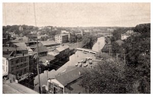 Connecticut  Norwich ,  Aerial View of Yantic and Yantic River