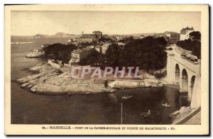 Old Postcard Marseille Bridge Counterfeit Money and Pointe Malmousque