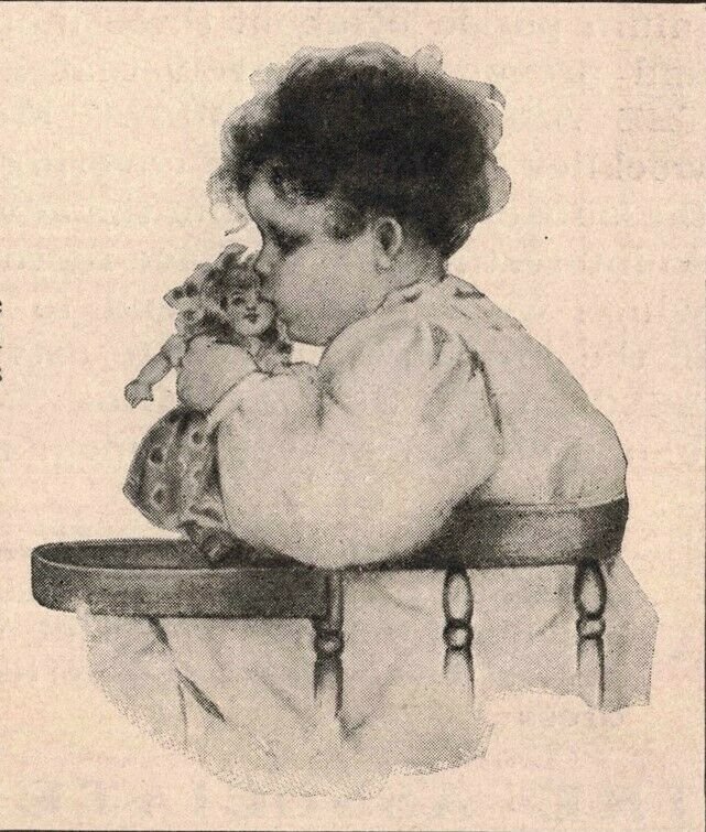 1907 Original Print Ad Child High Chair Doll Best & Co. 2P1-6