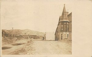 Sweetwater WY Main Street View, With Rare US Cancel RPPC