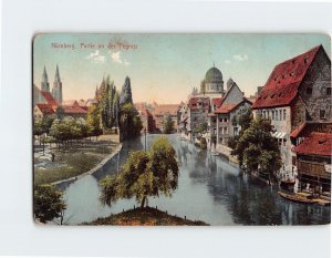 Postcard Partie an der Pegnitz, Nürnberg, Germany