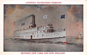 Concord River Steamship Colonial Navigation Comany Ferry Boat Ship 