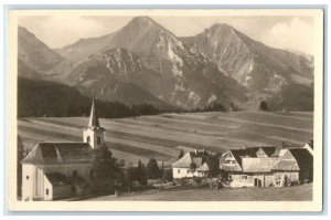 Zdiar Vysoke Tatry Slovakia RPPC Photo Postcard Zdiarske Vidla Mountain c1930's