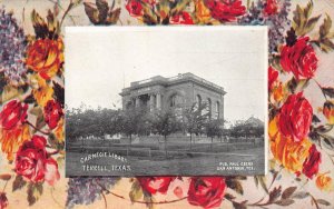 CARNEGIE LIBRARY TERRELL TEXAS RPO POSTCARD 1909