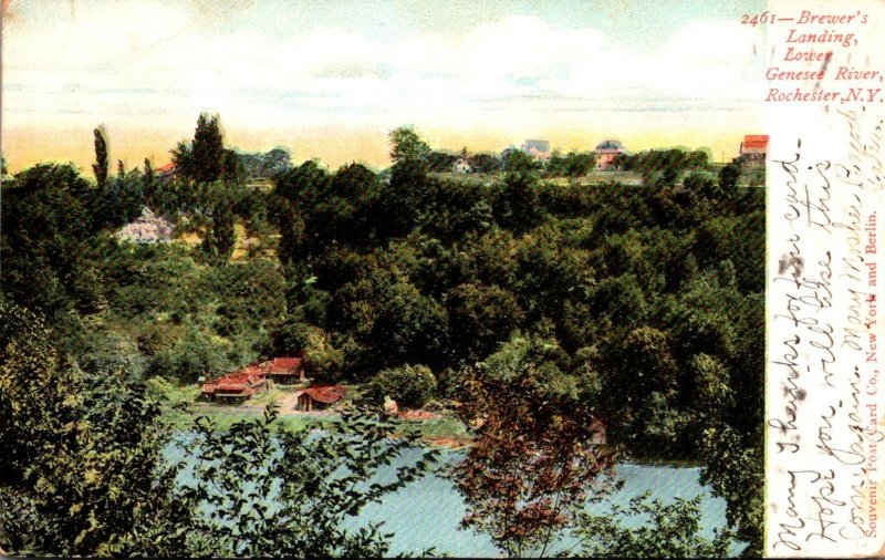 New York Rochester Lower Genesee River Brewer's Landing 1906