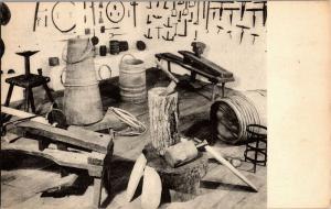 Farmers Museum Cooperstown NY Cooperage Implements c1949 Vintage Postcard P14