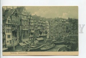 460877 GERMANY 1907 year Hamburg dyke road flow boats Vintage postcard