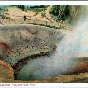 c1910s J.E Haynes Mud Volcano Steam Mudpot Yellowstone National Park #16230 A222