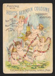 VICTORIAN TRADE CARD Hoyts German Cologne Cupids at Pond