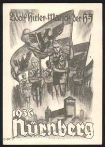 3rd Reich Germany 1936 Nuernberg Hitler Youth March Nuremberg Rally Cover 112990