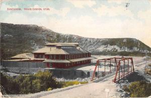 Ogden Canyon Utah birds eye view of Sanitarium and area antique pc Z13423 