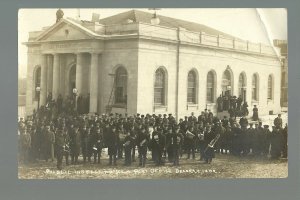 Decorah IOWA RP 1912 NEW POST OFFICE Public Inspection BAND Crowd nr Waukon