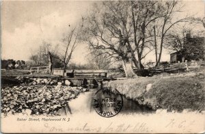 Postcard NJ Maplewood Essex County Baker St. Bridge Over Rahway River 1905 M31