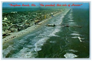 1965 A Portion Of The Beach Auto Racing Vacation Spot Daytona Beach FL Postcard