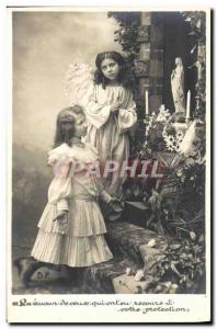 Old Postcard Fantasy Children Angel