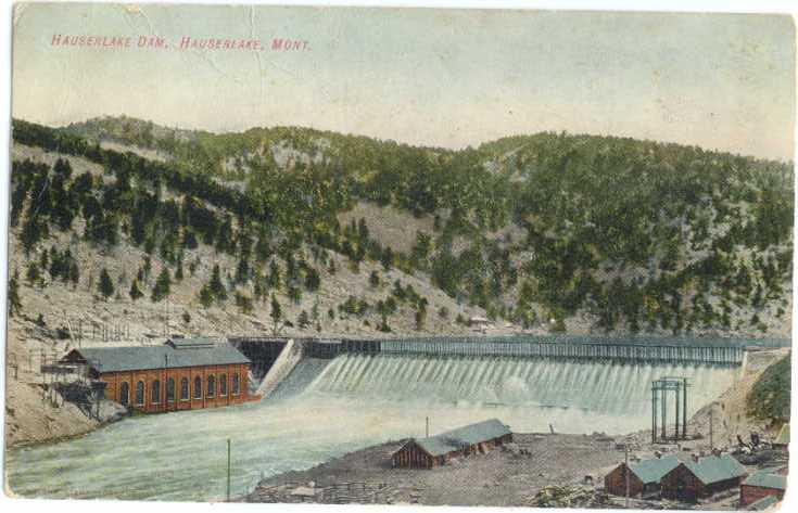 D/B Houserlake Dam, Houser Lake, Montana MT 1908