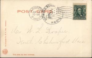 Cape Ann MA Annisquam Lighthouse c1910 Postcard #2