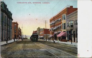 Canada Ouellette Avenue WIndsor Canada Vintage Postcard C042