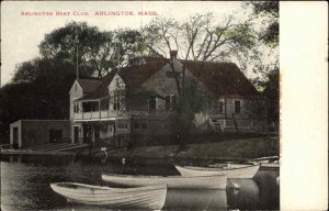 Arlington MA Boat Club c1905 Postcard