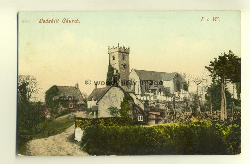 h0202 - Godshill Church & Village  , Isle of Wight - postcard