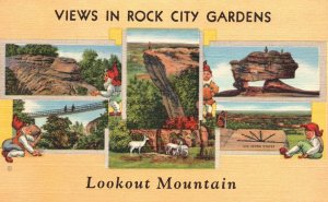 Vintage Postcard Rock City Gardens Lookout Mountain Chattanooga Tennessee TN