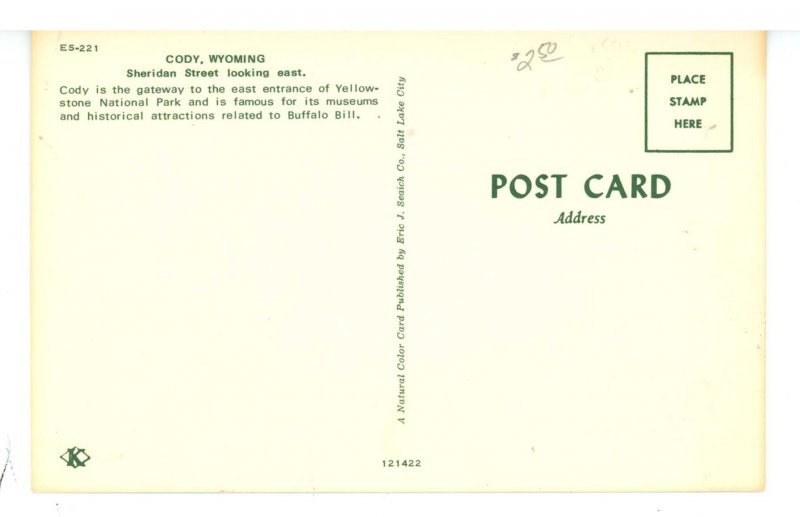 WY - Cody. Sheridan Street ca 1967