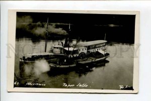 424061 Argentina MISIONES VAPOR SALTO river ship VAPOR Vintage photo postcard